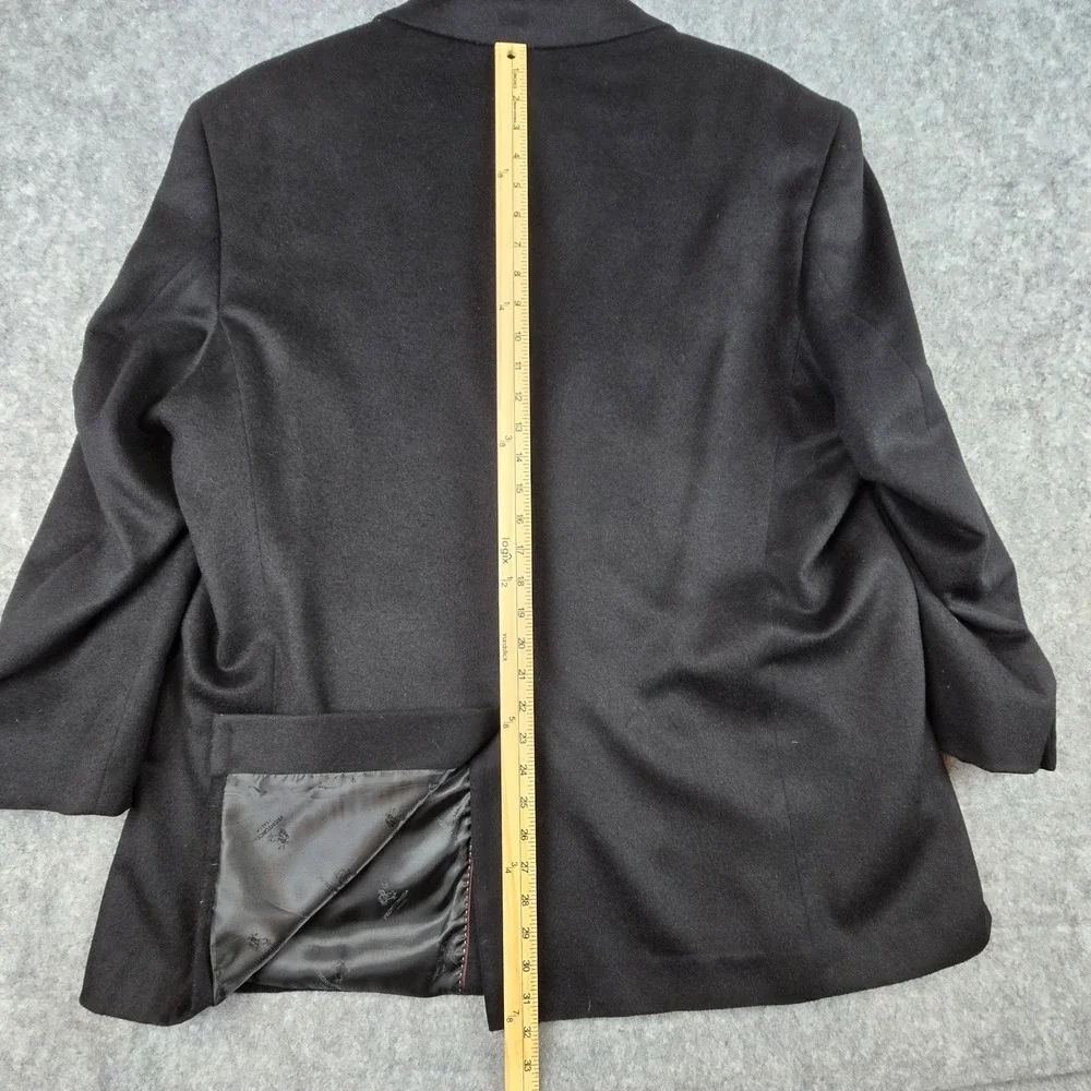 Pronto Moda Italia Men Black Lambswool Cashmere Blazer Charles 2B Sport Coat 50R - Picture 10 of 11